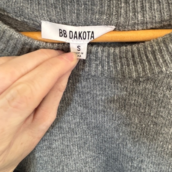 BB Dakota Gray Bell Sleeve Sweater Dress - Picture 3 of 4